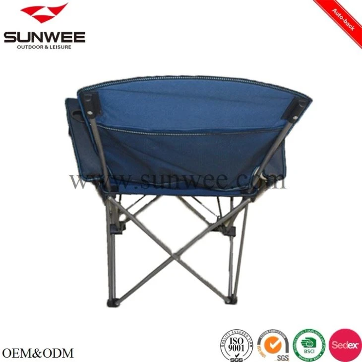 Camping chair with pocket on back